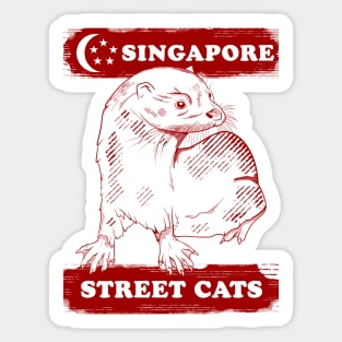 Otters funny Singapore Sticker